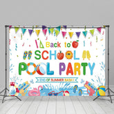 Lofaris Summer Back To School Swimming Pool Party Backdrop